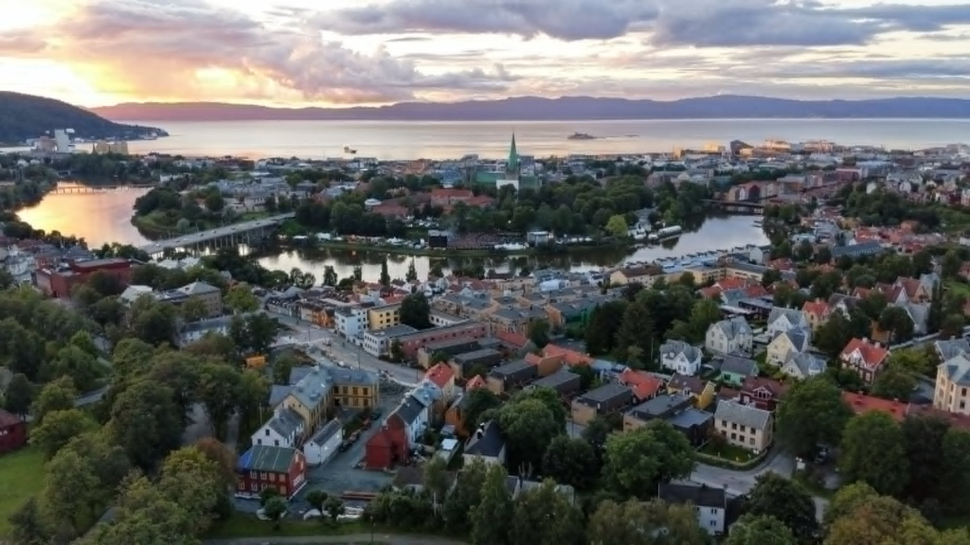 Luftfoto av Trondheim